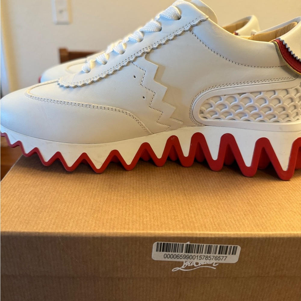 Christian Louboutin Loubishark sneakers in white!